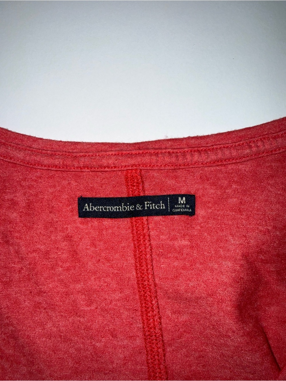Abercrombie & Fitch Red Knot Front Tee Scoop Neck Cropped Summer Medium Women’s - Picture 8 of 10